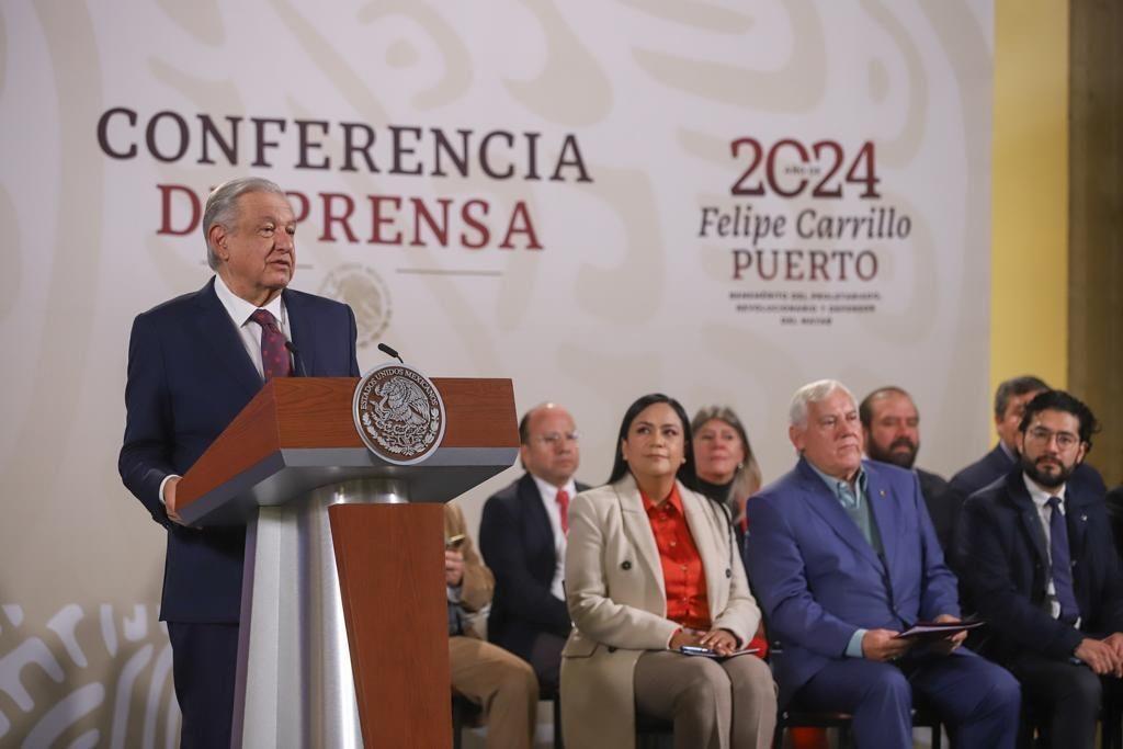 AMLO durante su mañanera | Fuente: Presidencia