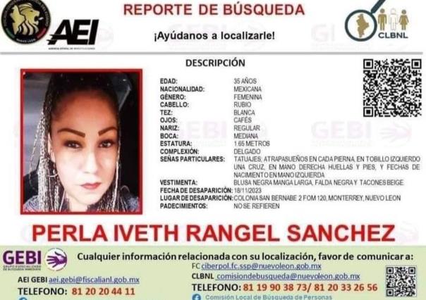 Encuentran sin vida a Perla Iveth, desaparecida en San Bernabé