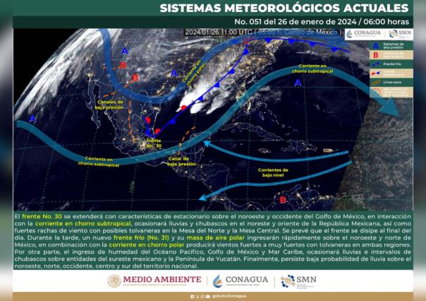 El Frente Frío Número 31 prevé temperaturas de hasta -5 °C para Coahuila