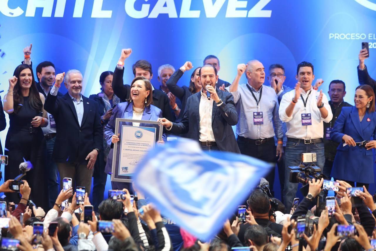 Toma de protesta de Xóchitl Gálvez como candidata a la Presidencia de la República. Foto: PAN