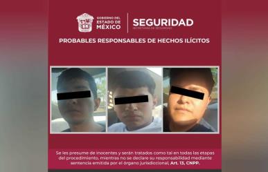 Detienen a tres por robo de vehículo en Ecatepec; recuperan la unidad