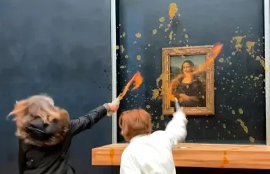 Vandalizan activistas contra el cambio climático la Mona Lisa en París