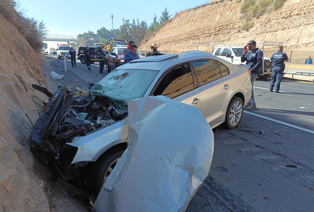 El incidente tuvo lugar en el kilómetro 10 000, cerca de la caseta que conecta con Nicolás Romero. Imagen: PC Atizapán.