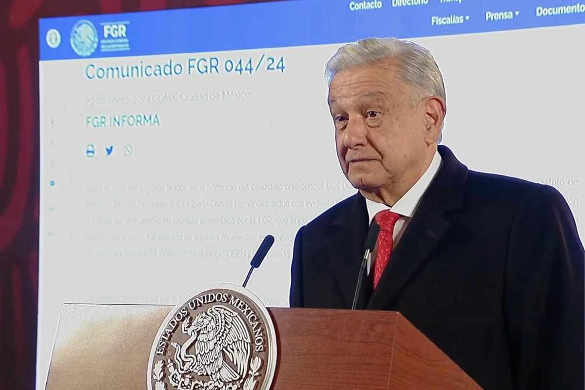 El presidente Andrés Manuel López Obrador en conferencia de prensa matutina del 30 de enero de 2024. Fuente: YouTube