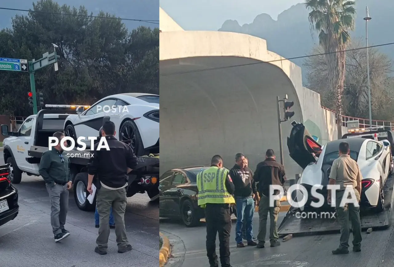 Tras dar parte policías municipales a detectives de la Agencia Estatal de Investigaciones llegaron y aseguraron el coche color negro y blanco, remolcándolo en una grúa. Fotos: Especial/ POSTAMX