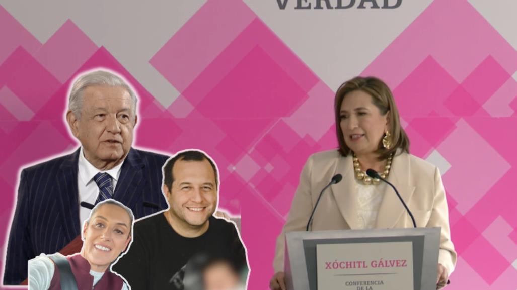 Xóchitl Gálvez critica a AMLO, al proyecto 4T, a sus hijos y a Sheinbaum