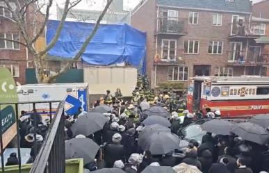 Muere trabajador en derrumbe de edificio de Nueva York