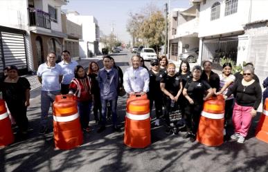 Rehabilita Gobierno de Escobedo calle María Izquierdo de la colonia Paseo Real