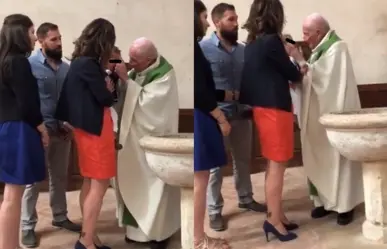 Sacerdote cachetea a bebé en bautizo ¿Cuál es el castigo? (VIDEO)