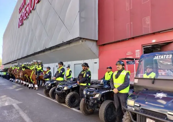 Arman operativo con mil 600 policías para el partido Toluca vs León
