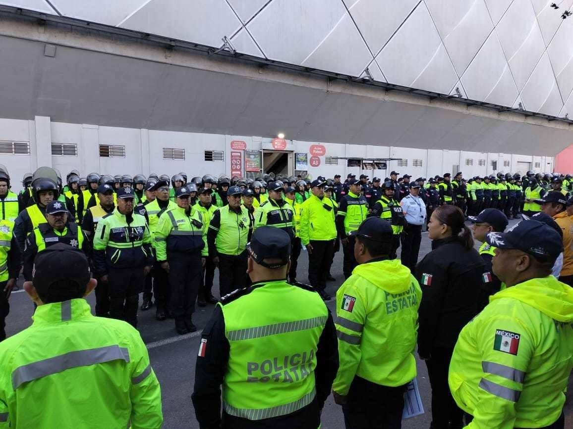 Arman operativo con mil 600 policías para el partido Toluca vs León