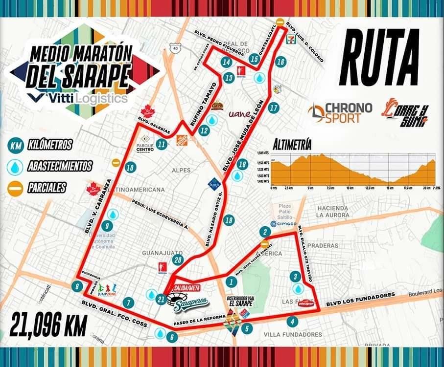 Cerrarán vialidades este domingo; correrán Medio Maraton del Sarape