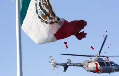 VIDEO: Captan a helicóptero destruir accidentalmente la bandera de México