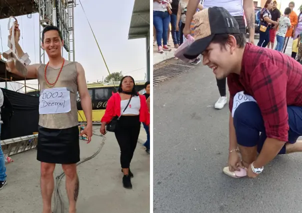 Así se vivió la primera carrera en tacones para hombres en Dzemul