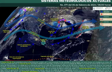 Clima 5 de febrero: Frío al norte, más tarde calurosa y lluvias en México