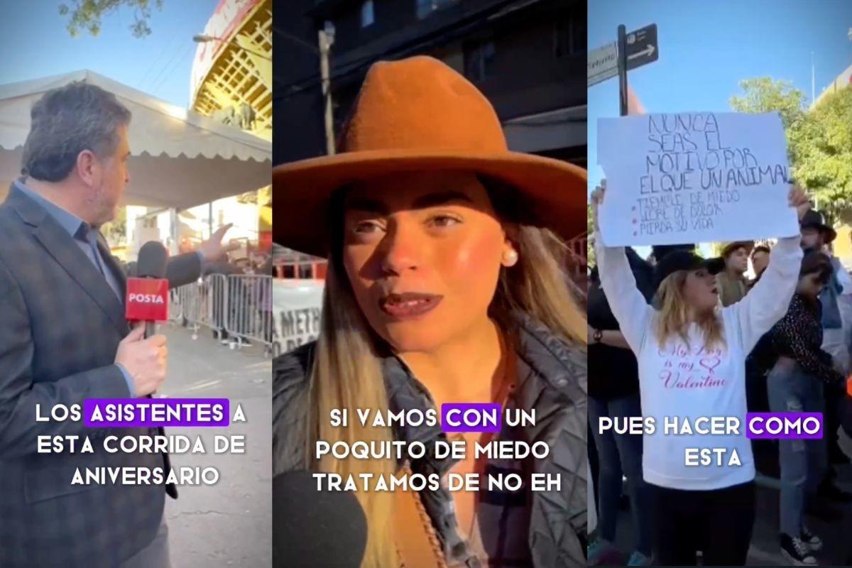 Realizan protesta afuera de “Plaza México” contra fiesta taurina, sin agresiones Fotos y video: Omar Gómez