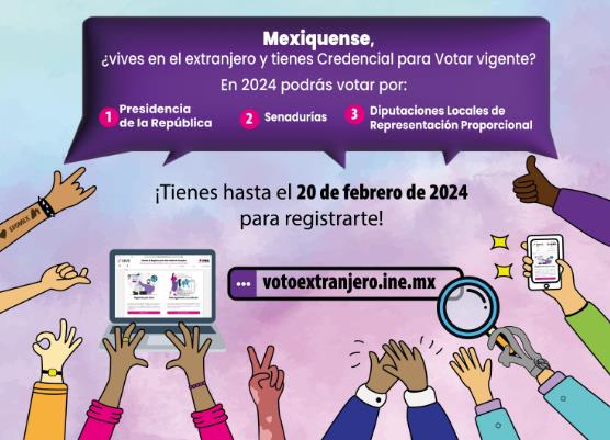 Acaba el 20 de febrero registro para voto en el extranjero de Edomex. Imagen: IEEM