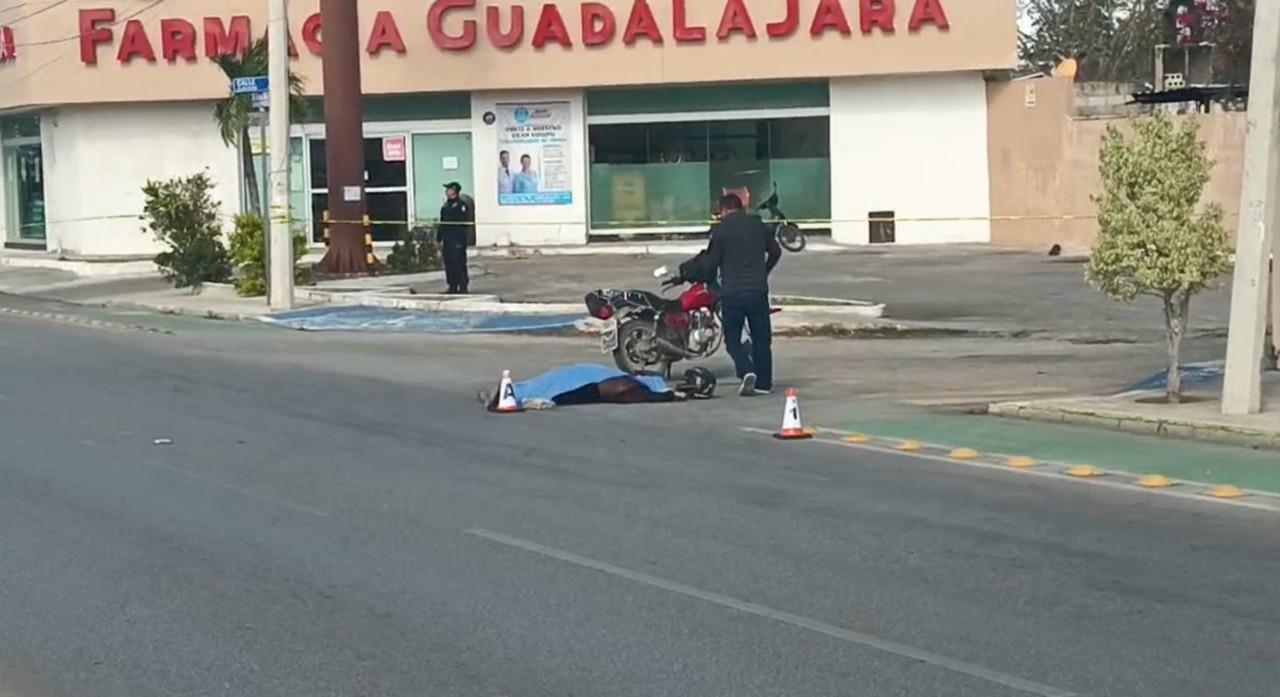 Un motociclista perdió la vida de manera instantánea en la Avenida Mérida 2000. Foto: Redes sociales