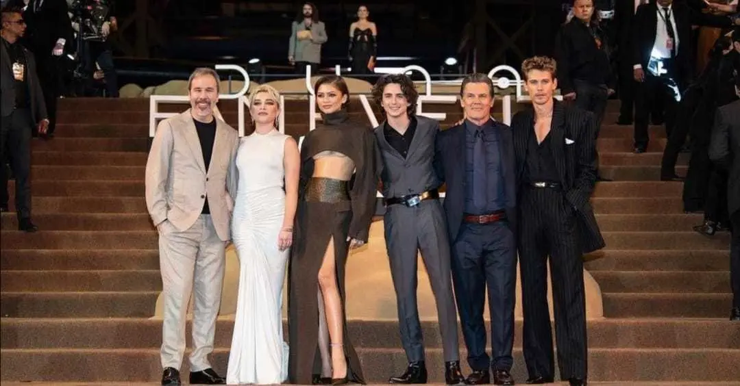 Denis Villeneuve, Florence Pugh, Zendaya, Timothée Chalamet, Josh Brolin y Austin Butler estuvieron en el Auditorio Nacional. Foto: Warner Bros. Pictures México