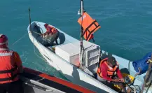 Mujeres navales rescatan a pescadores a la deriva en Yucatán