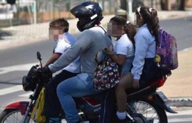 Urgen reformas para regular el transporte de menores de edad en motocicletas