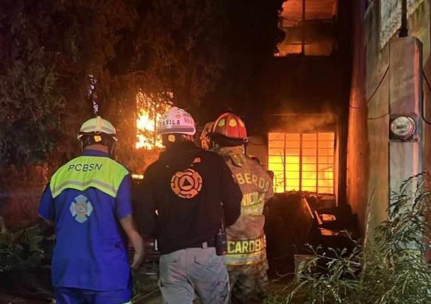 Incendio consume vivienda en San Nicolás de los Garza