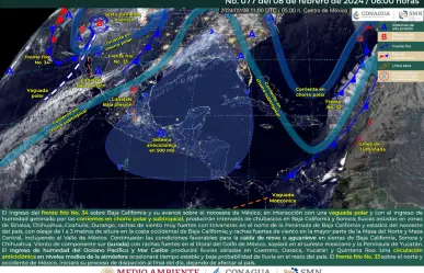 Clima 8 de febrero: Sale el frente frío #33 y llega a México el frente frío #34