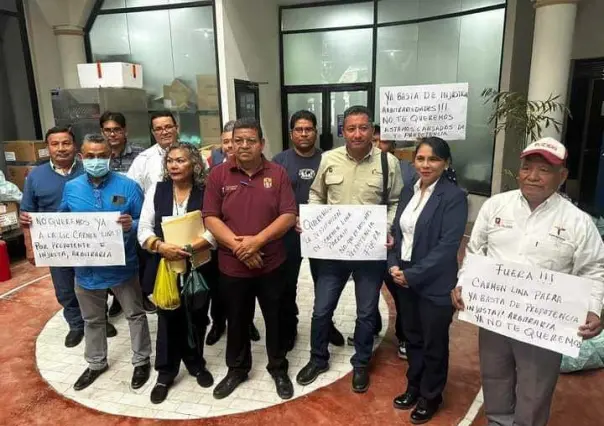 Protestan trabajadores de Salud en Altamira