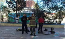 Llega iniciativa Conoce a tu Bombero al jardín de niños Manuel Acuña en Saltillo