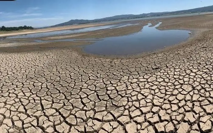 Laguna de Zumpango registra grave grado de sequía. Imagen: GEM