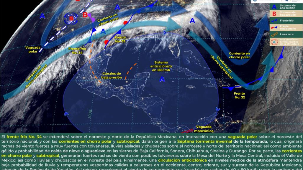 Clima 9 de febrero: frío al noroeste y tarde calurosa para el resto de México