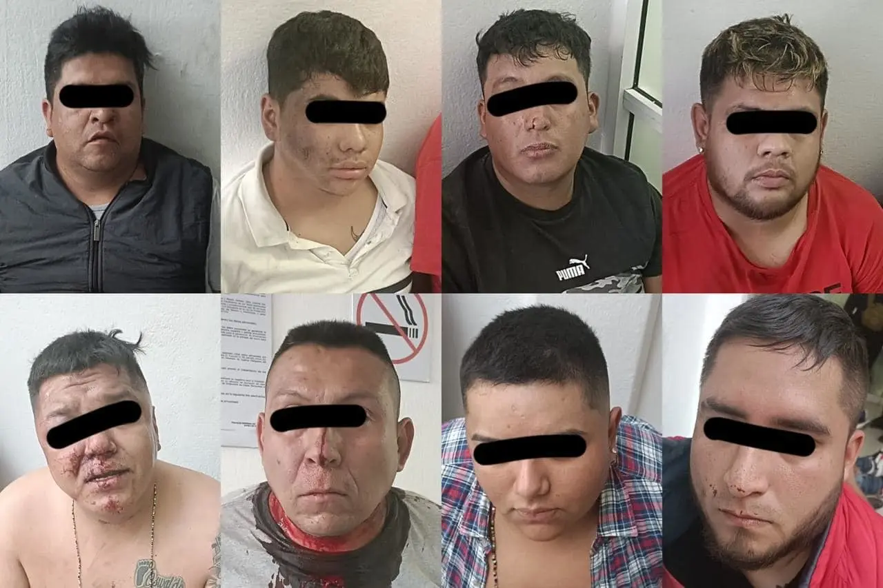 Los detenidos, presuntamente, son integrantes de  Unión de Sindicatos y Organizaciones Nacionales de la República Mexicana (USON). Foto: Policía de Ecatepec