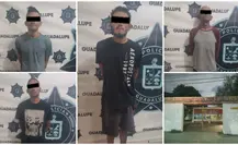 Policías de Guadalupe frustran robo a secundaria de Guadalupe; hay 4 detenidos
