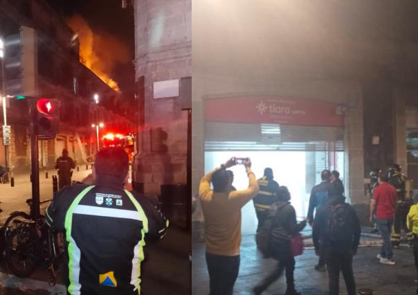 VIDEO: Reportan incendio en edificio del Centro Histórico de la Ciudad de México