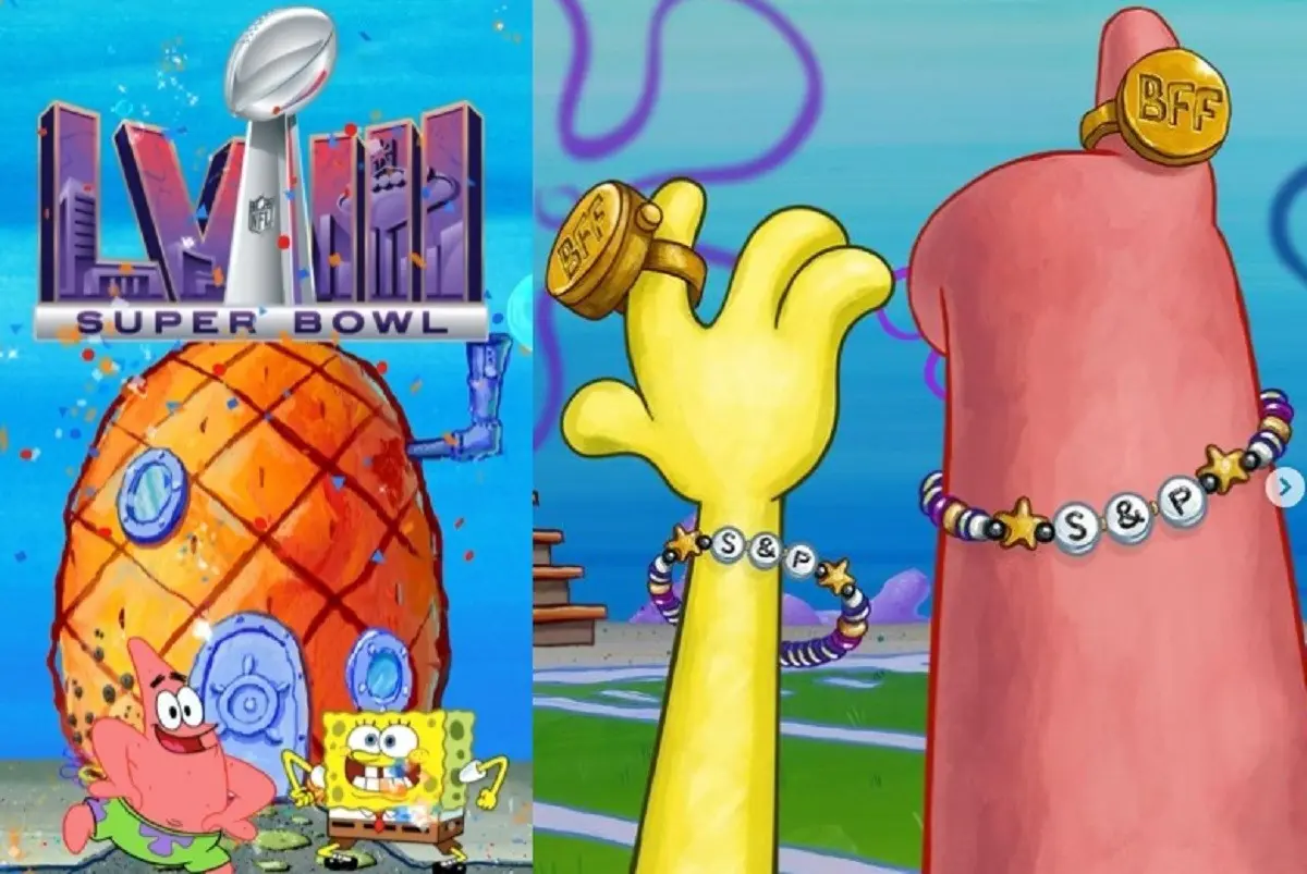 Bob Esponja y la Súper Banda de Fondo de Bikini abrirán la transmisión del Super Bowl LVII con la proyección Sweet Victory. Foto: Instagram spongebob y nickelodeon