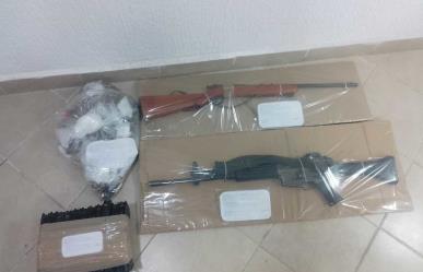 Asegura Guardia Nacional tres camionetas, granadas y armas largas en Chiapas