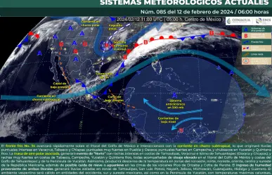 Clima del 12 de febrero: frente frío #34, tardes templadas y lluvias en México