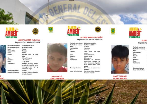 Alerta Amber Yucatán: Desaparecen tres menores de edad en Kanasín