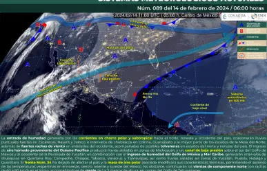 Clima 14 de febrero: fin del frente frío #34, lluvias en varios puntos de México