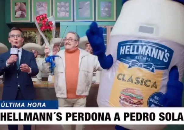 Pedro Sola y Hellmann´s hacen las paces ¡Ya no se equivocó de marca!