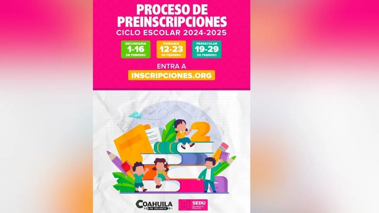 La dependencia estatal recordó que siguen abiertas y concluirán el viernes 16 de febrero, mientras que para las de Primaria la fecha límite es el día 23. (Fotografía: Gobierno de Coahuila)