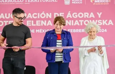 Delfina Gómez inaugura Ágora y Biblioteca Elena Poniatowska