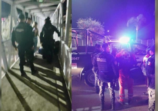 Policía Estatal evita que una mujer se autolesione