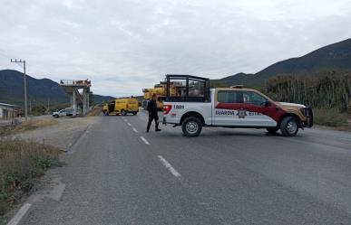 Circulación cerrada en la carretera Victoria- Tula por el paso de las calderas