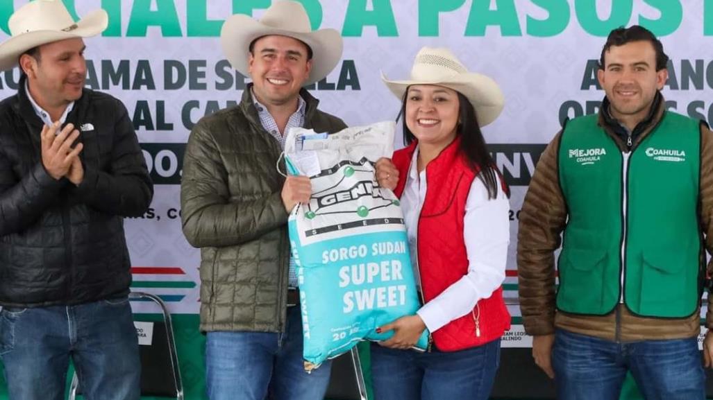 Arranca Manolo Jiménez en Parras programa de Semilla Forrajera en Coahuila