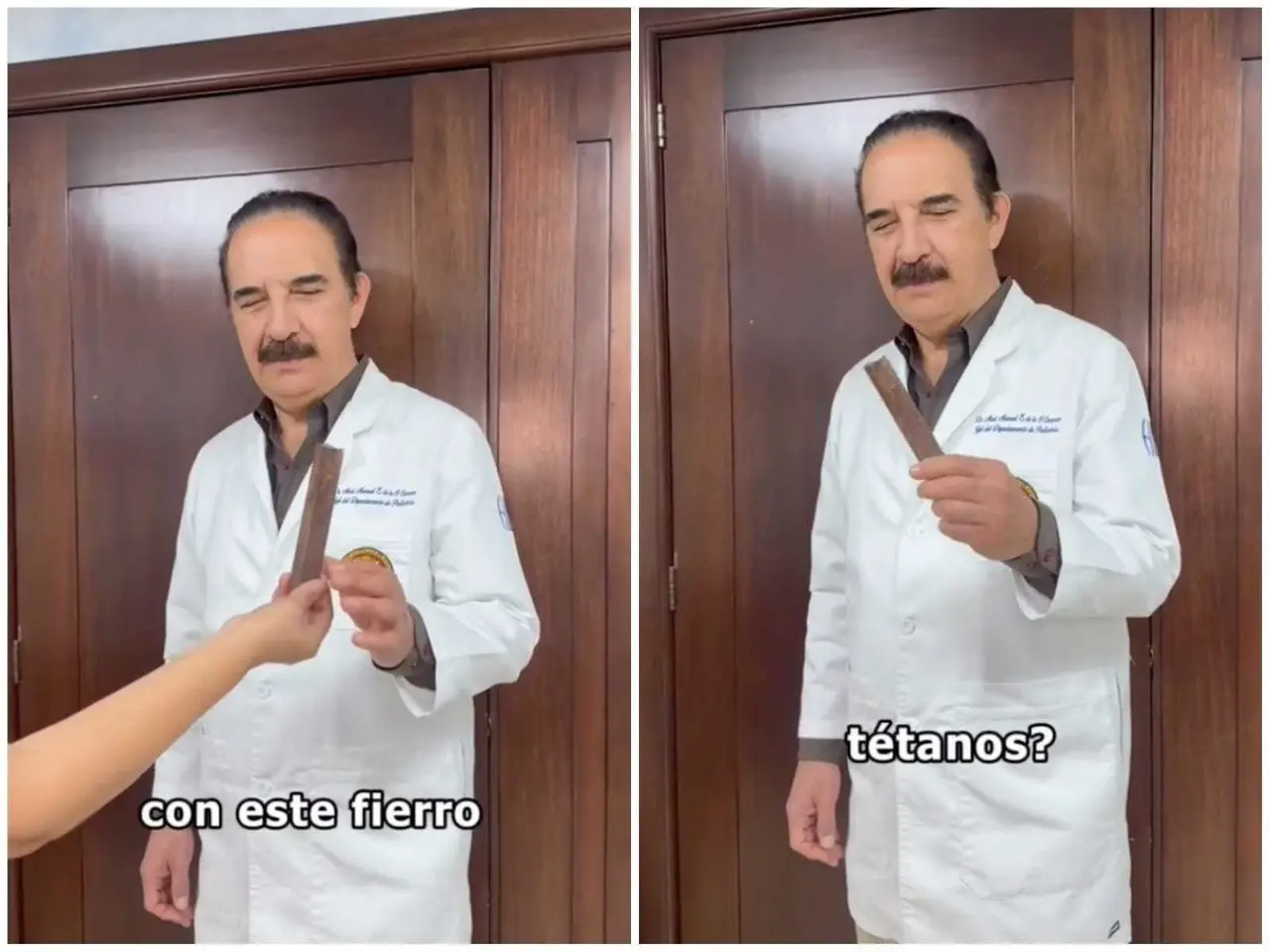 El Dr. Manuel de la O Cavazos hace un llamado a la población a estar informados sobre el tétanos. Foto: Tiktok.