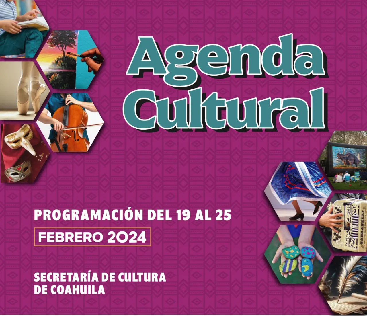 Flyer de cartelera cultural. Foto de Secretaría de Cultura.