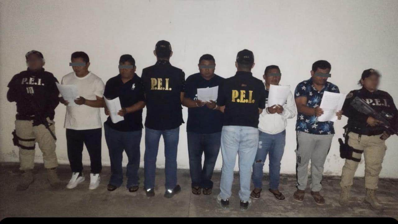 Los detenidos han sido puestos a disposición de las autoridades para determinar su situación legal Foto: Cortesía
