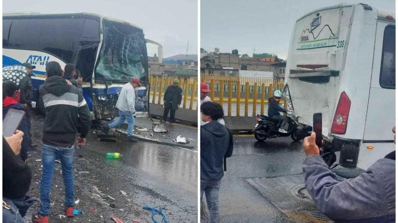 De los 14 lesionados, tres fueron trasladados al hospital, entre ellos el chofer del autobús que fue rescatado tras quedar prensado. Foto: Captura de pantalla