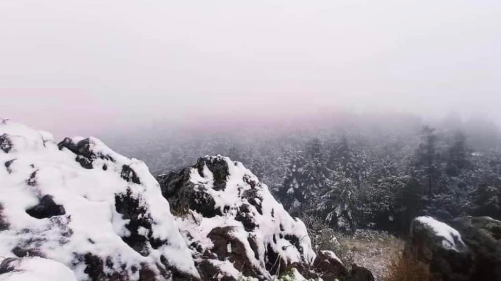 ¡La Marquesa amanece cubierta de nieve! Reportan temperaturas de 7°C